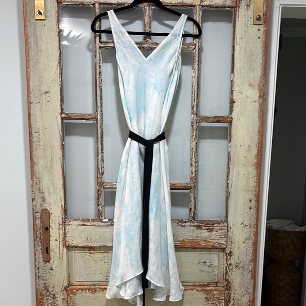Elegant White and Black Women's Dress